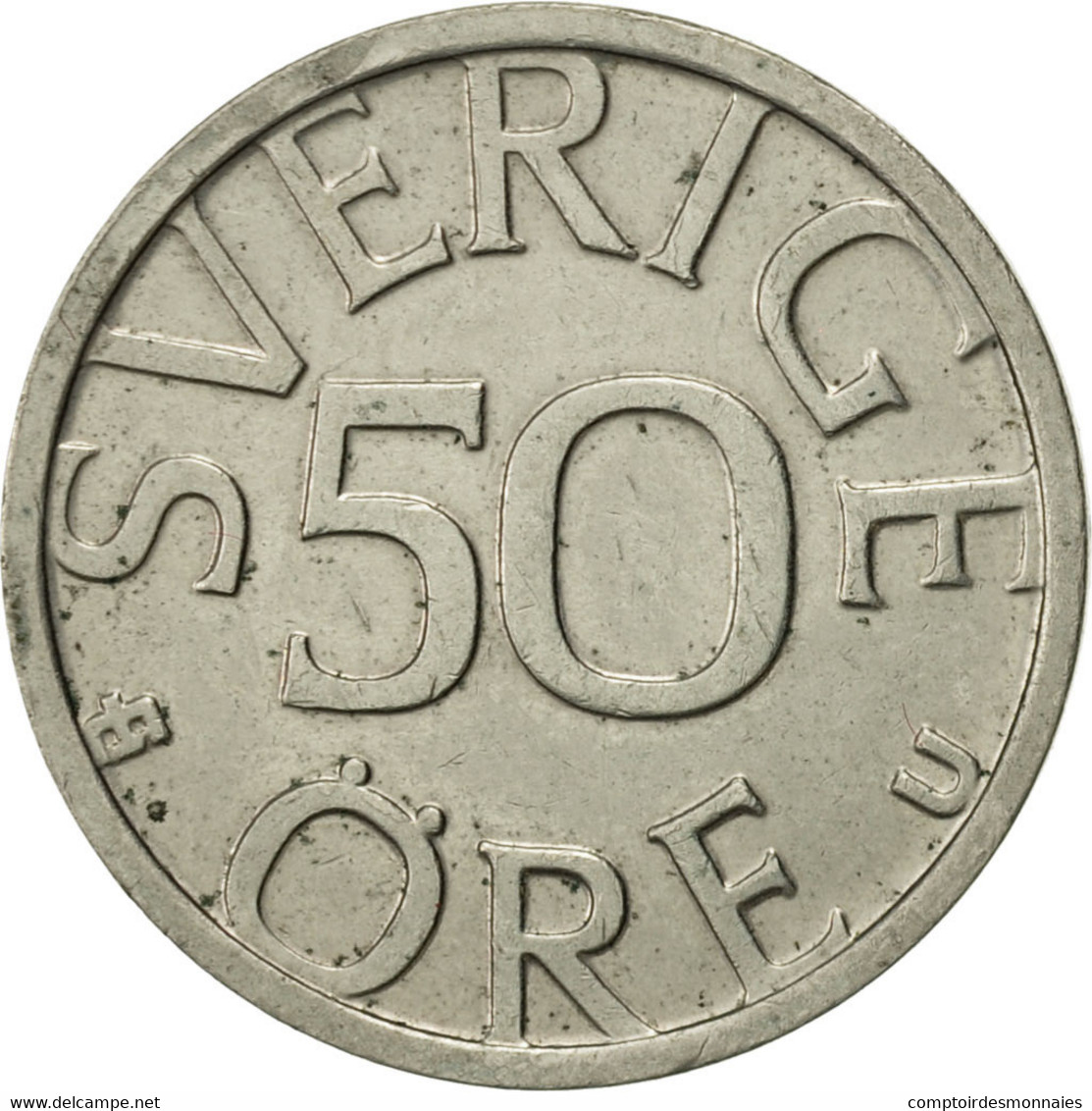 Monnaie, Suède, Carl XVI Gustaf, 50 Öre, 1978, TTB+, Copper-nickel, KM:855 - Suède