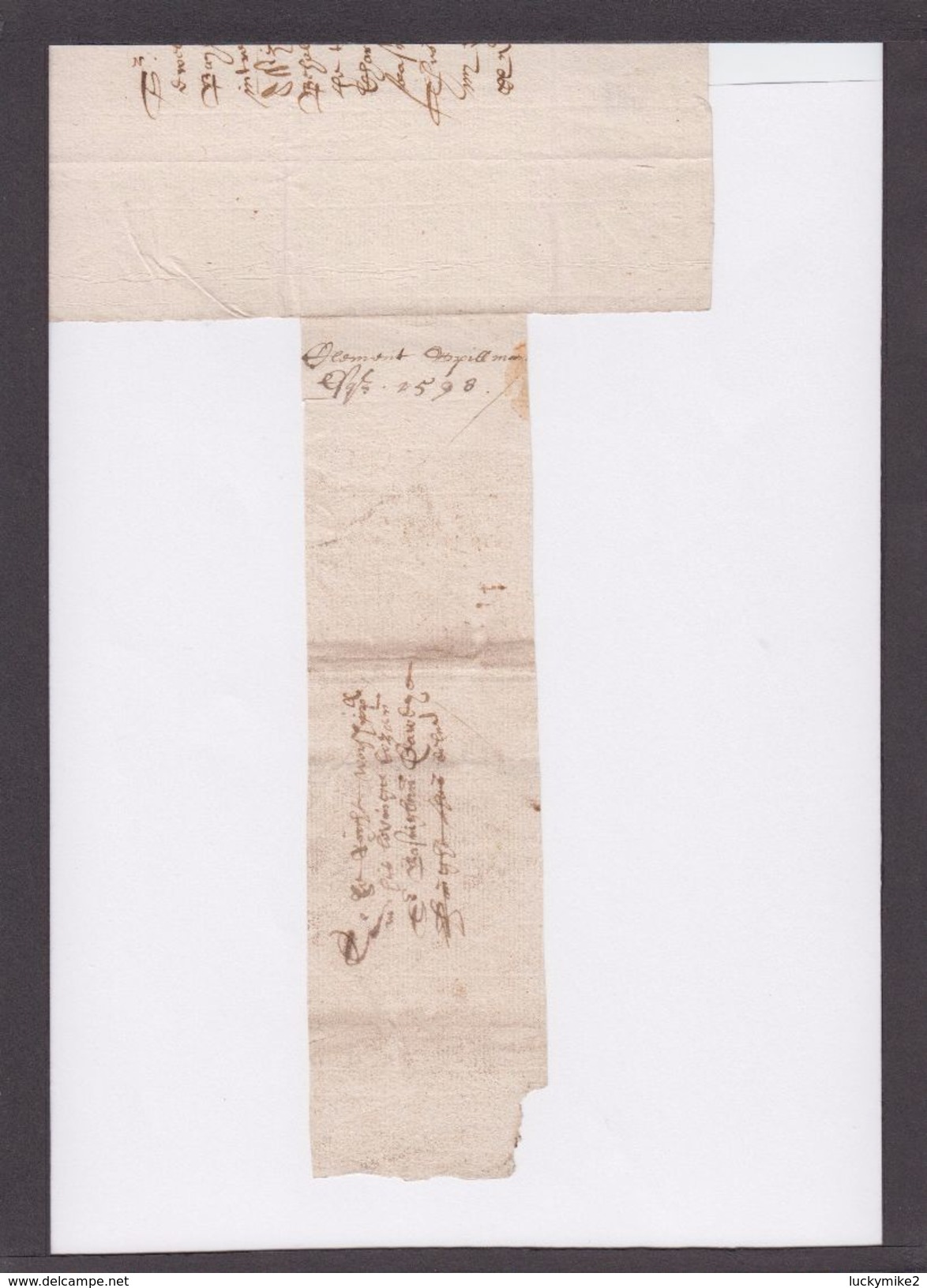 1598 Letter From "Clement Spilman, Norwich" To "his Cozen Sr Bassingborne Gawdye".  TRANSCRIPT  Ref 0407 - Other & Unclassified