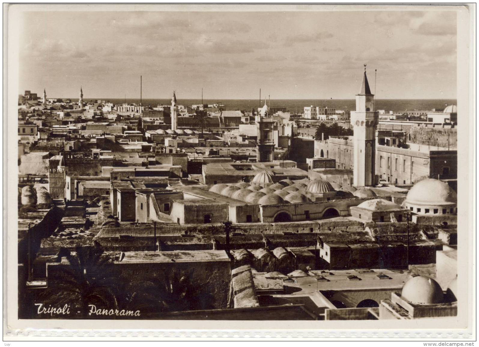 TRIPOLI / Libya - Panorama 1938 MINARET, Minarett, Minareto - Libye