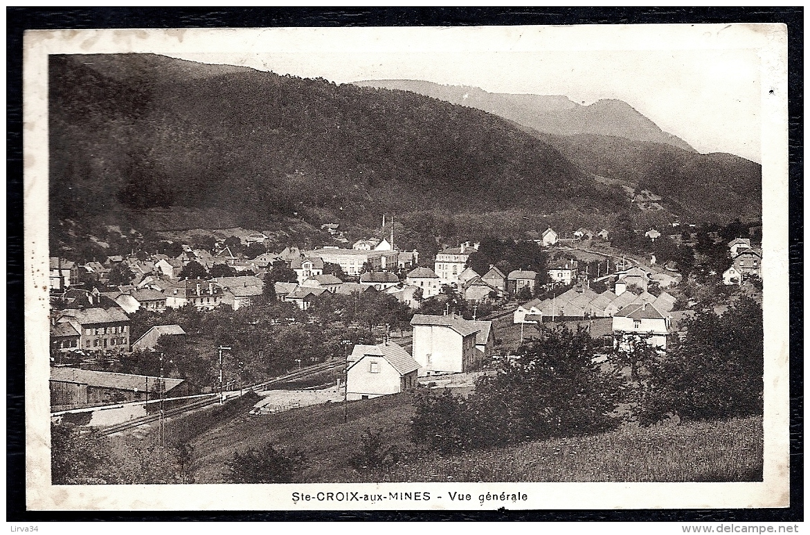 CPA ANCIENNE FRANCE- STE-CROIX-AUX-MINES (68)- VUE GENERALE EN TRES GROS PLAN- VOIE FERRÉE - Sainte-Croix-aux-Mines