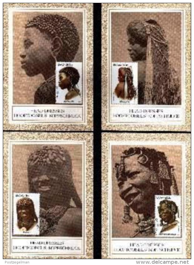 SWA, 1984, Mint Maxi Cards, MI Nr. 10-13, Head Dressing - South West Africa (1923-1990)