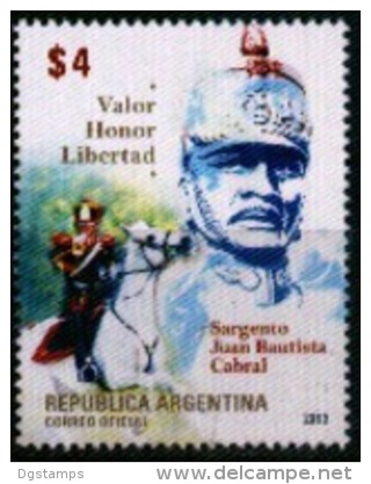 Argentina 2013 ** Sgto. Juan Bautista Cabral. Combate San Lorenzo. See Description. - Ungebraucht