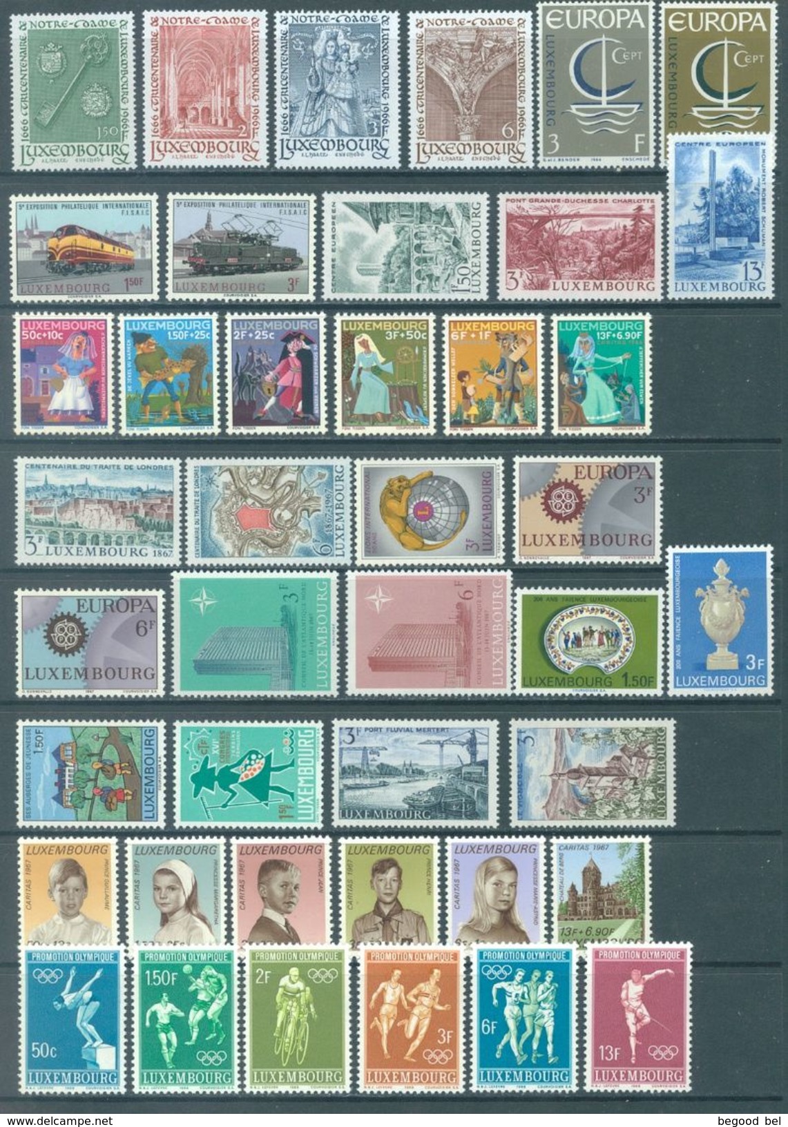 LUXEMBOURG - MLH/*  AND MNH/** - YEAR 1957-1969  - Yv 526-753 -  Lot 15913 - AT 5% OF THE QUOTATION FOR START PRICE - Collections