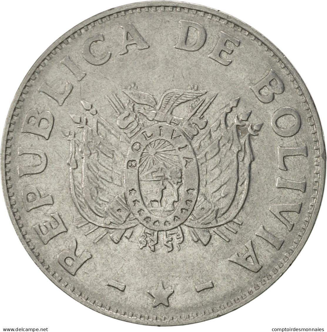 Monnaie, Bolivie, 50 Centavos, 1991, TTB+, Stainless Steel, KM:204 - Bolivia