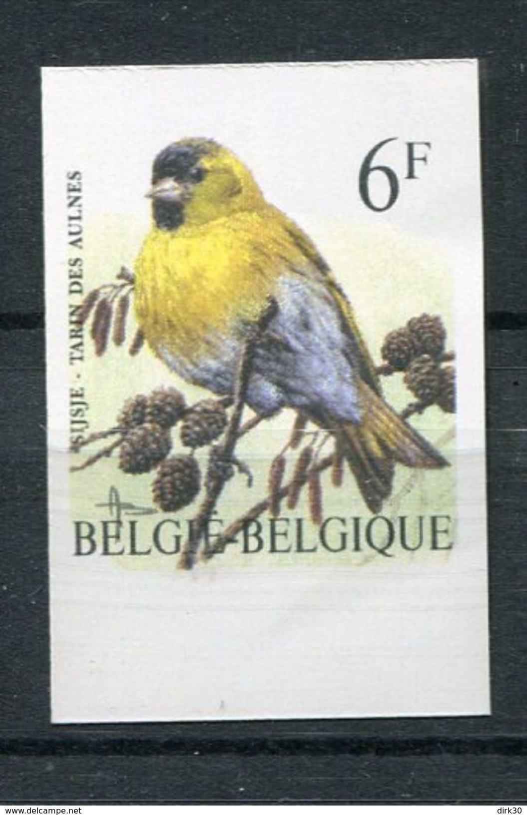 Belgie Buzin Birds ONGETAND Non-dentelé 6fr 2665 Met Velrand Onderaan RRR - 1985-.. Oiseaux (Buzin)