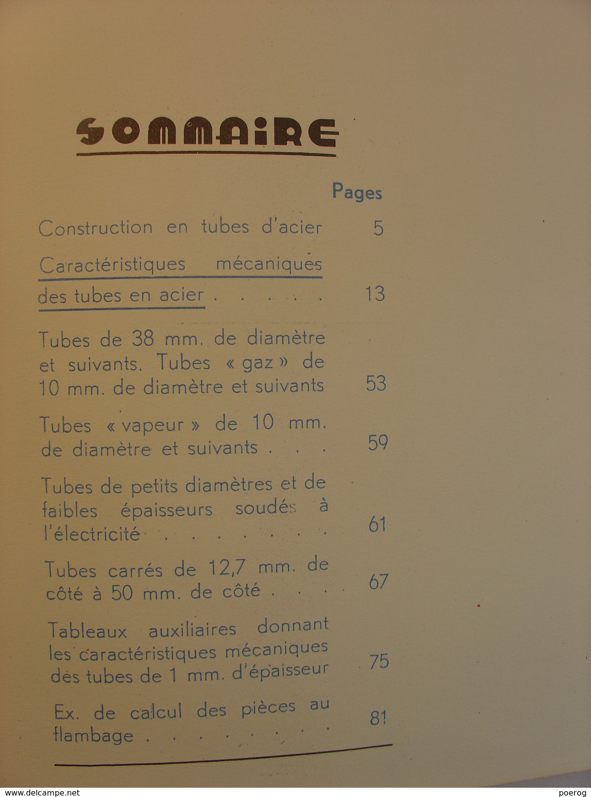 CATALOGUE TECHNIQUE DES TUBES EN ACIERS & CARACTERISTIQUES MECANIQUES - USINES A TUBES DE LA MEUSE - 1956 - Supplies And Equipment