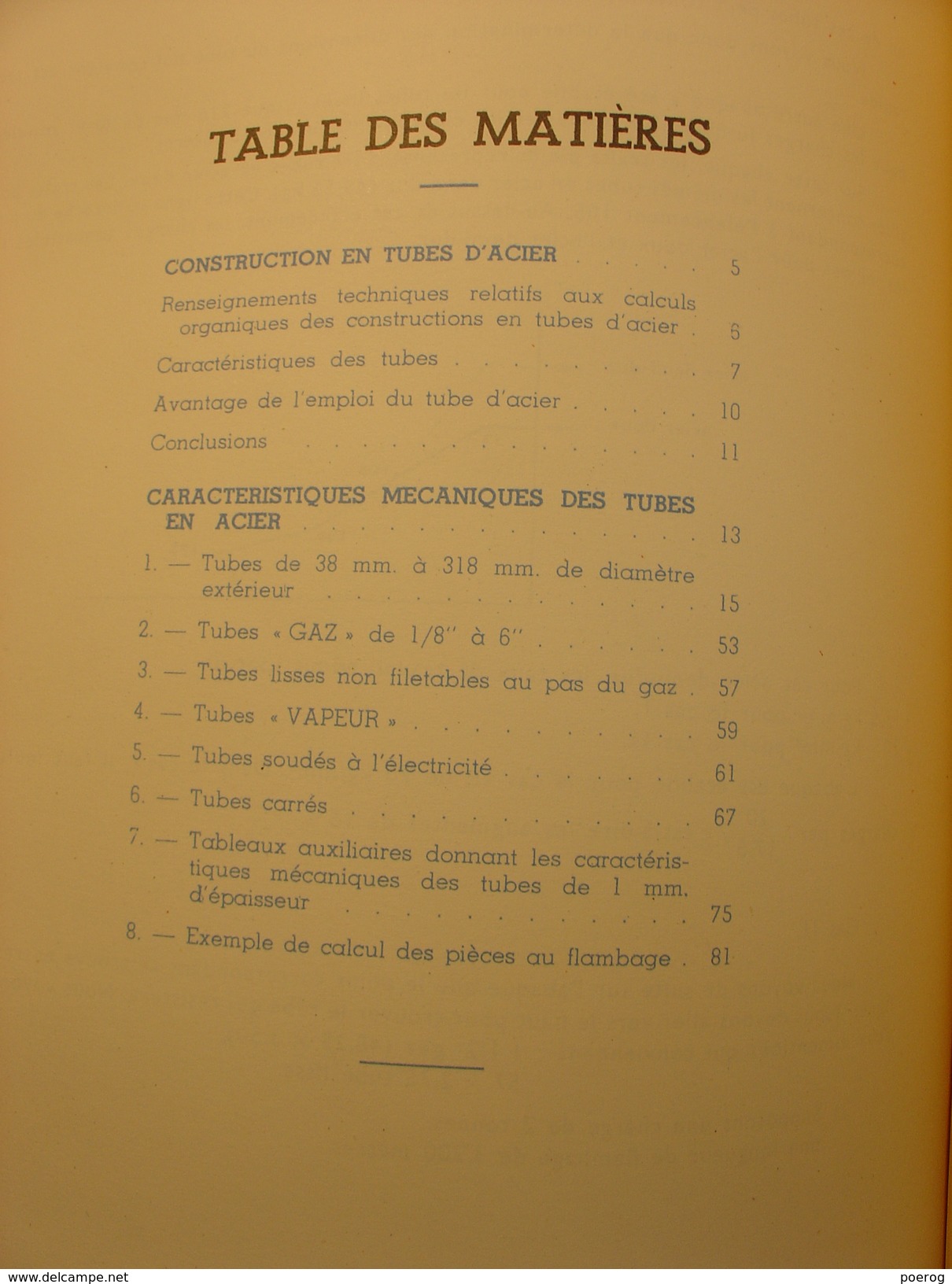 CATALOGUE TECHNIQUE DES TUBES EN ACIERS & CARACTERISTIQUES MECANIQUES - USINES A TUBES DE LA MEUSE - 1956 - Supplies And Equipment