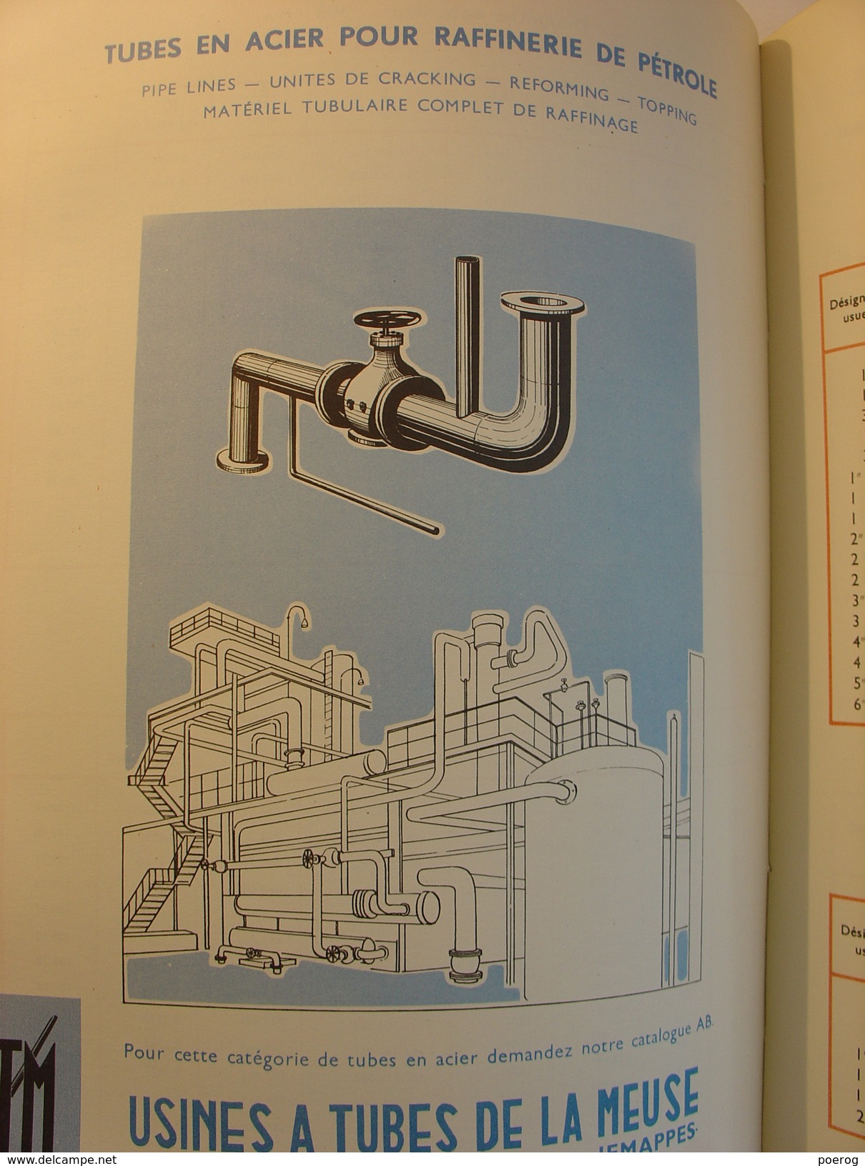 CATALOGUE TECHNIQUE DES TUBES EN ACIERS & CARACTERISTIQUES MECANIQUES - USINES A TUBES DE LA MEUSE - 1956