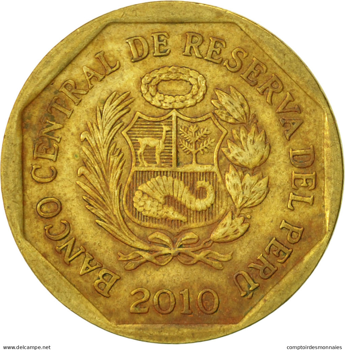 Monnaie, Pérou, 20 Centimos, 2010, Lima, TB+, Laiton, KM:306.4 - Peru