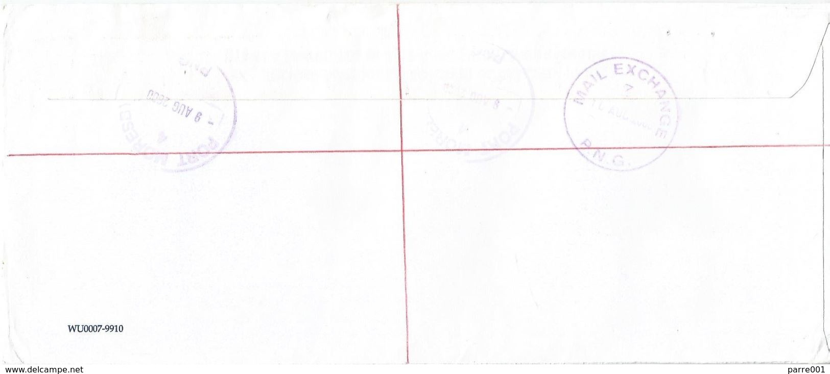 Papua New Guinea PNG 2000 Port Moresby Flower Ship Overprint Registered Cover - Papoea-Nieuw-Guinea