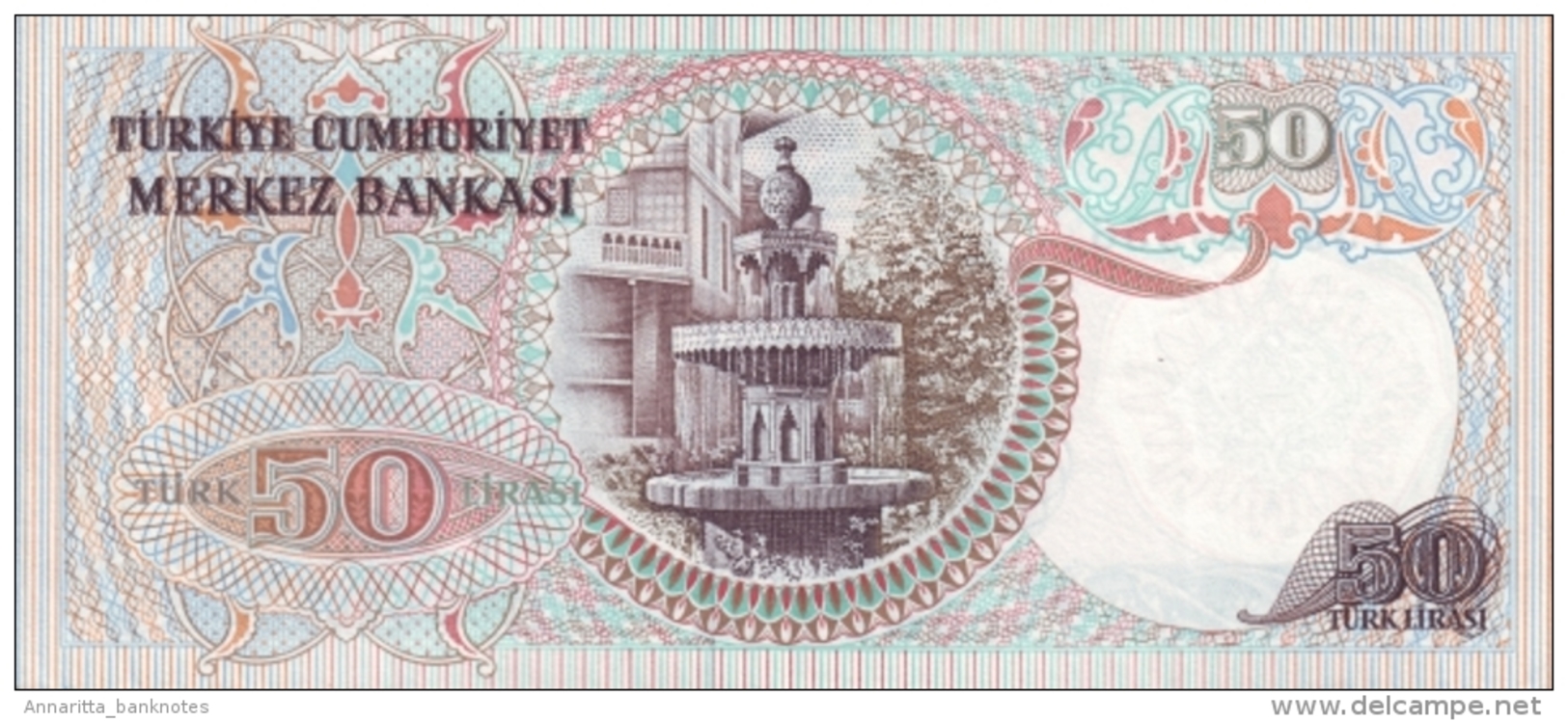 TURKEY 50 TURK LIRASI L.1970 (1981) P-188b UNC SIGN. 29 [TR265c] - Turkey