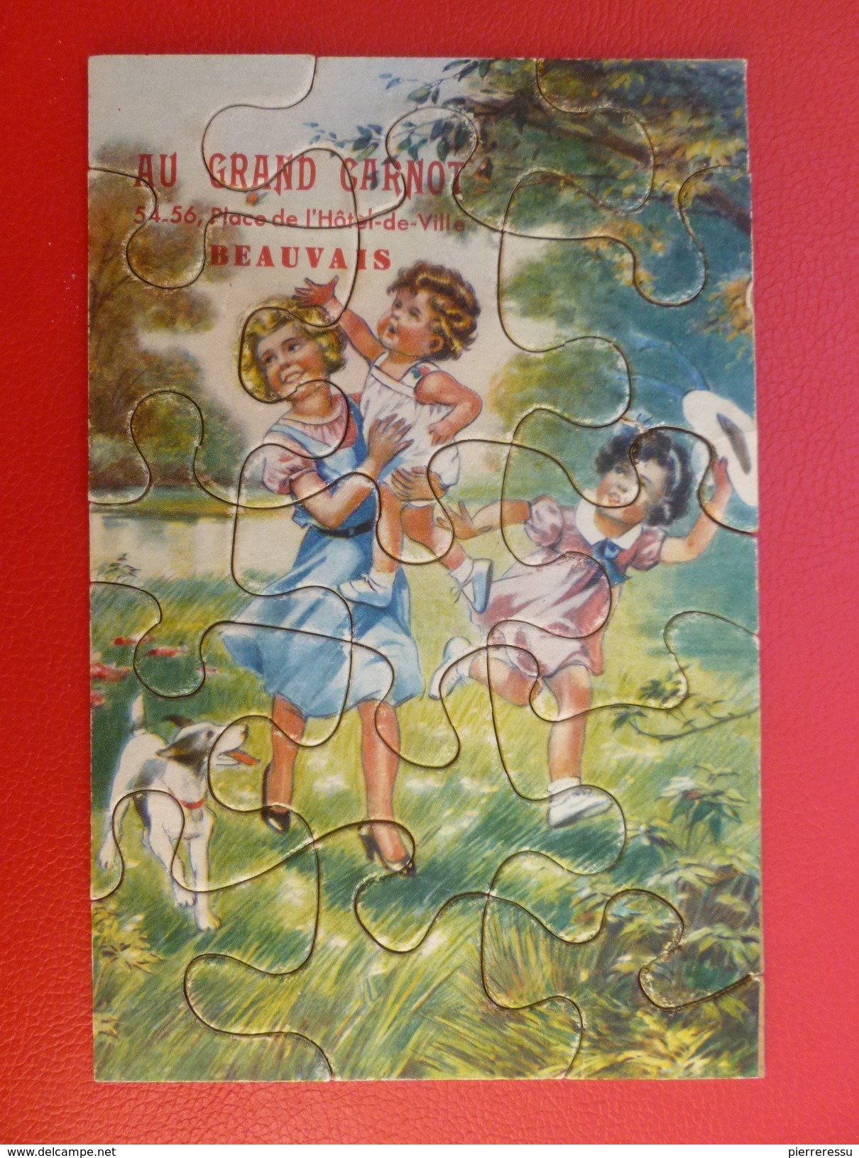 GERMAINE BOURET AU GRAND CARNOT BEAUVAIS PUZZLE 16.5 X 11 - Publicités