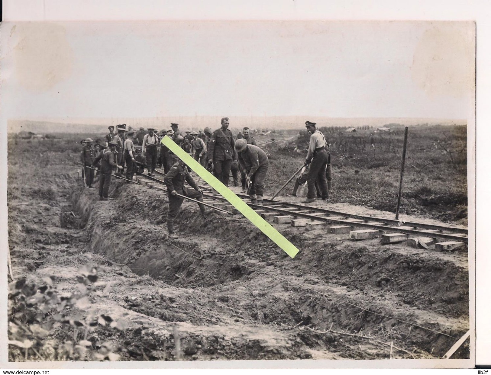 Flandern Flandres Somme 1917 Anglais Constructiondecauville Chemin De Fer Voie Réduite 1wk Ww11914/1918 Poilus Tranchées - War, Military