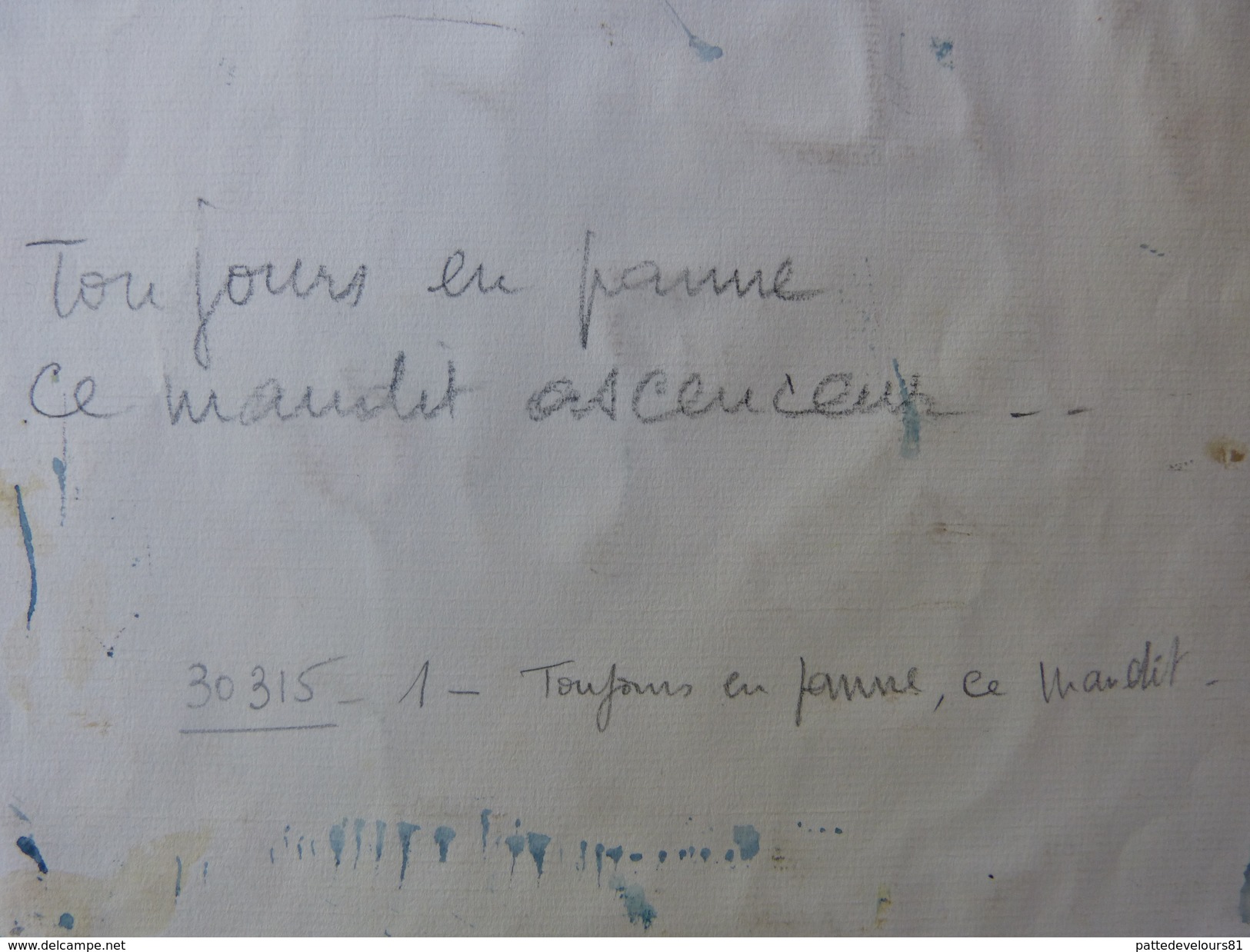 Peinture Originale 24,5 X 38,5 De Louis CARRIERE "Toujours En Panne Ce Maudit Ascenseur..." (4 Scans) - Autres & Non Classés