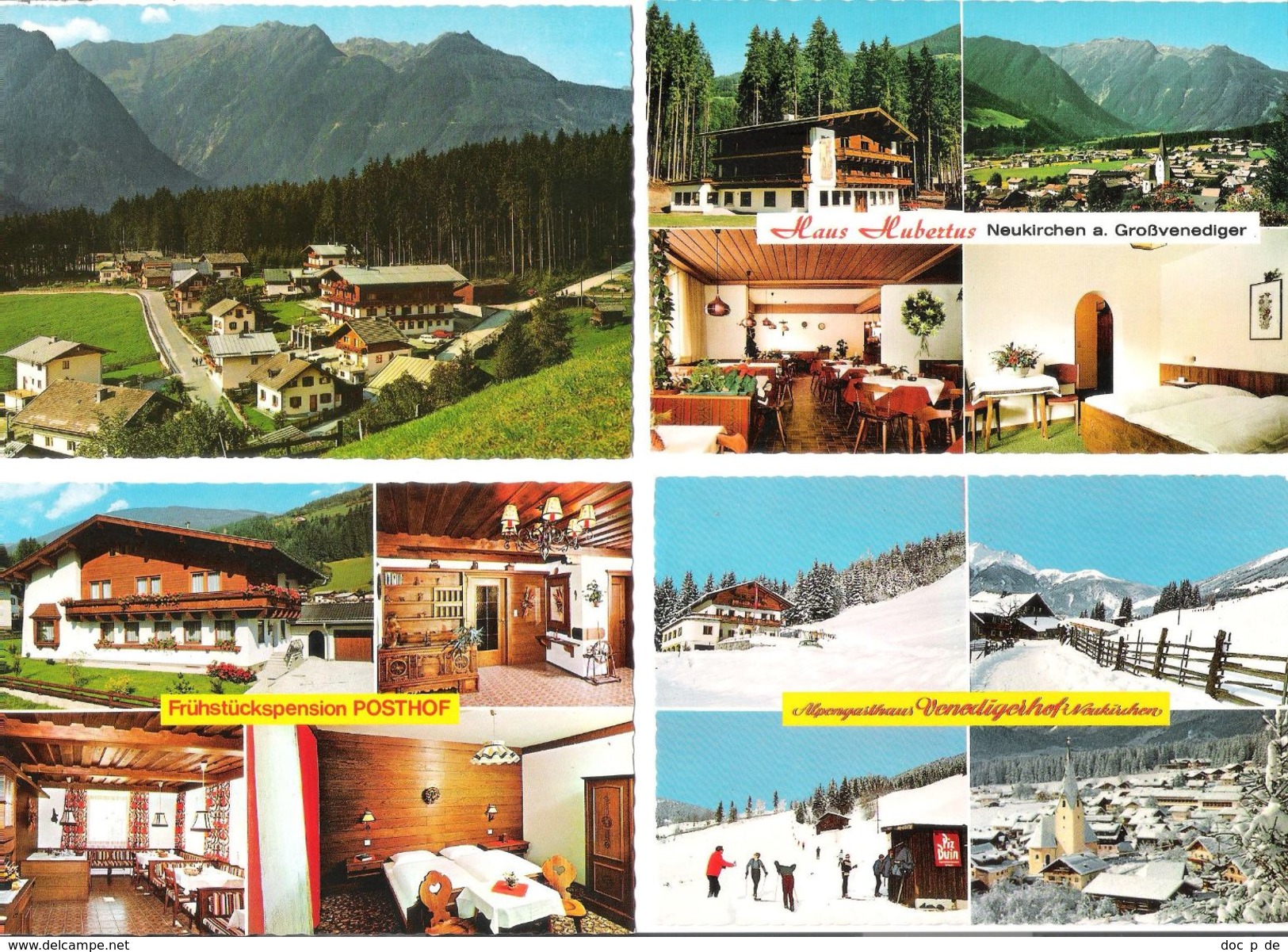 Österreich - 4 AK - A-5741 Neukirchen Am Grossvenediger - Pinzgau - Pension - Gasthof - Ortsansichten - Neukirchen Am Grossvenediger