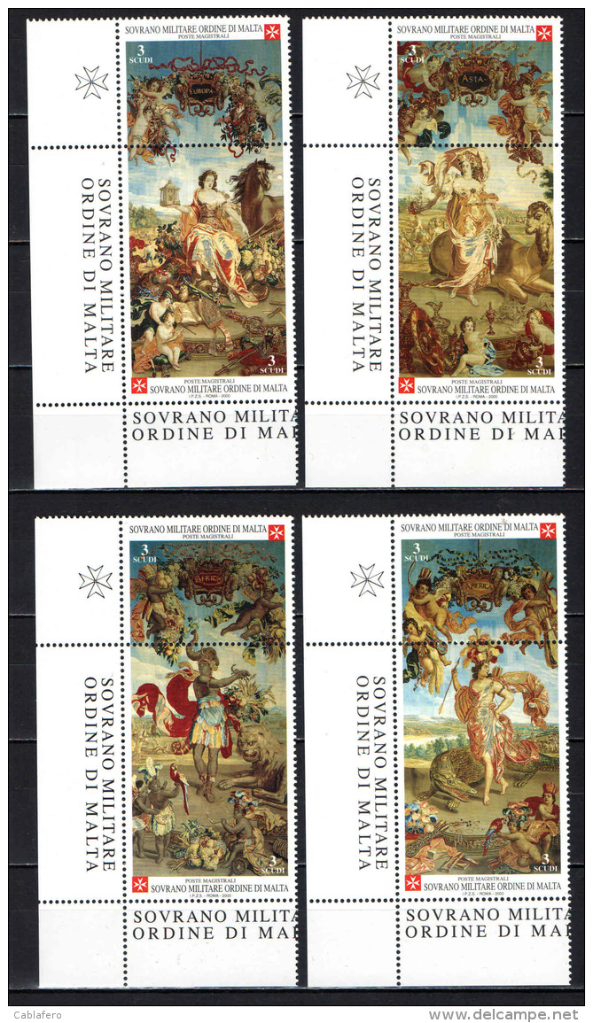 SMOM - 2000 - ANTICHI ARAZZI FIAMMINGHI DELLA BOTTEGA DI VON SCHOOR (XVII SECOLO) - NUOVI MNH - Sovrano Militare Ordine Di Malta