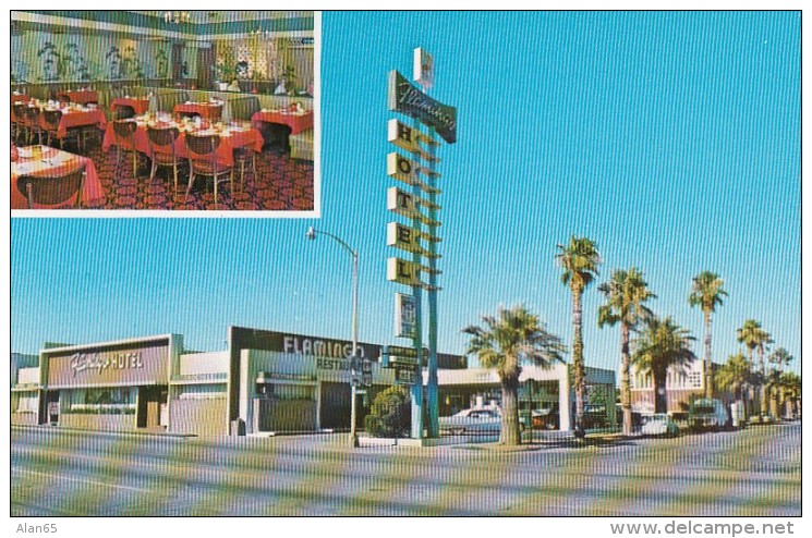 Tucson Arizona, Flamingo Motel, Lodging, Auto Street Scene, C1970s Vintage Postcard - Tucson