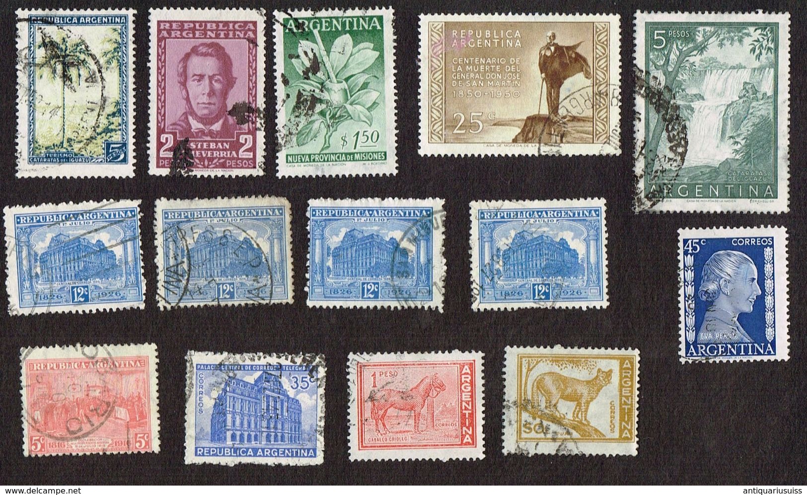 43x Stamps -lot - Argentina. - Verzamelingen & Reeksen