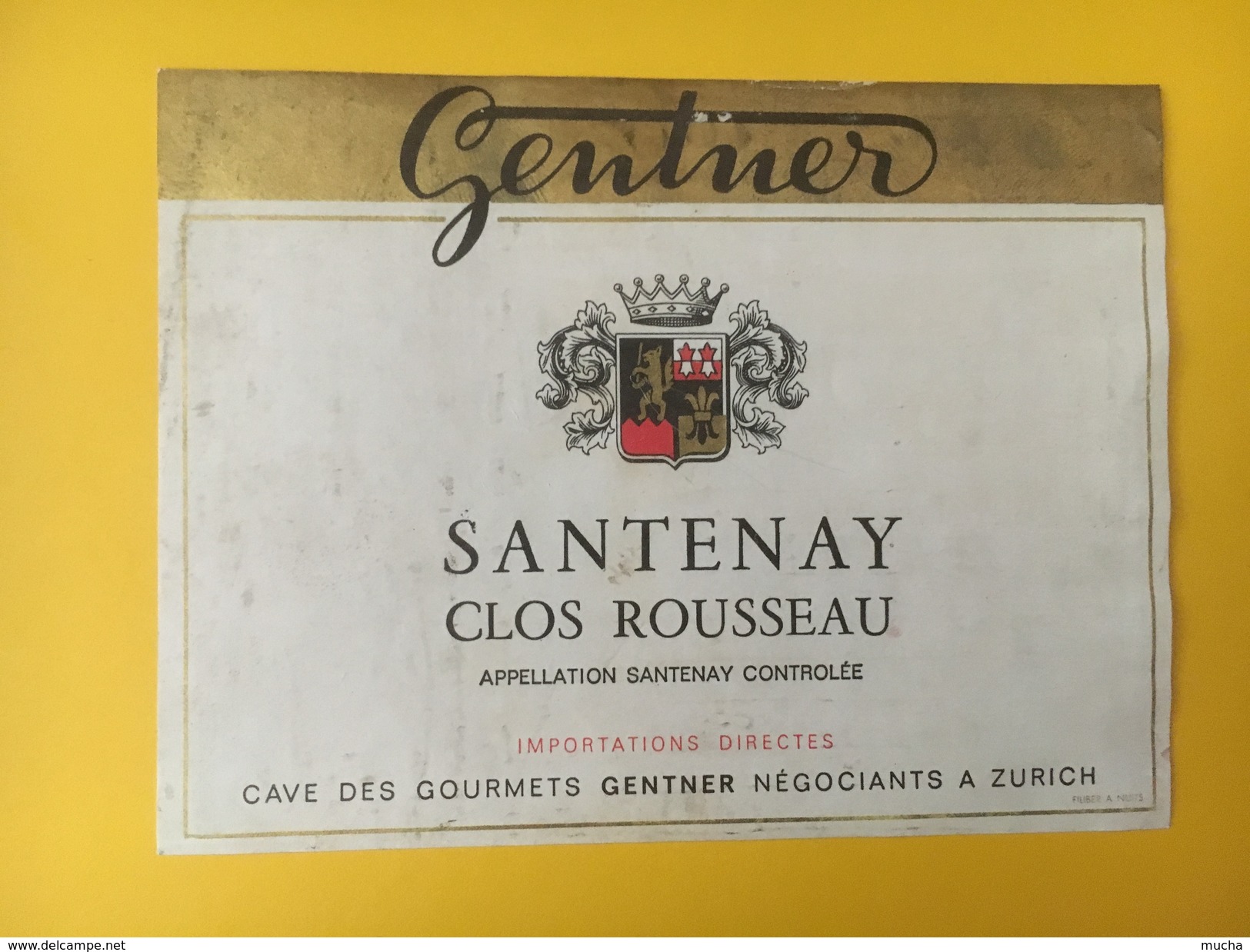 4726 - Santenay Clos Rousseau Cave Des Gourmets Gentner Zürich - Bourgogne