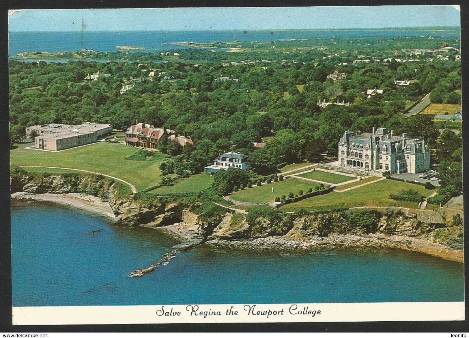 NEWPORT COLLEGE Rhode Island Salve Regina Aerial View 1984 - Newport