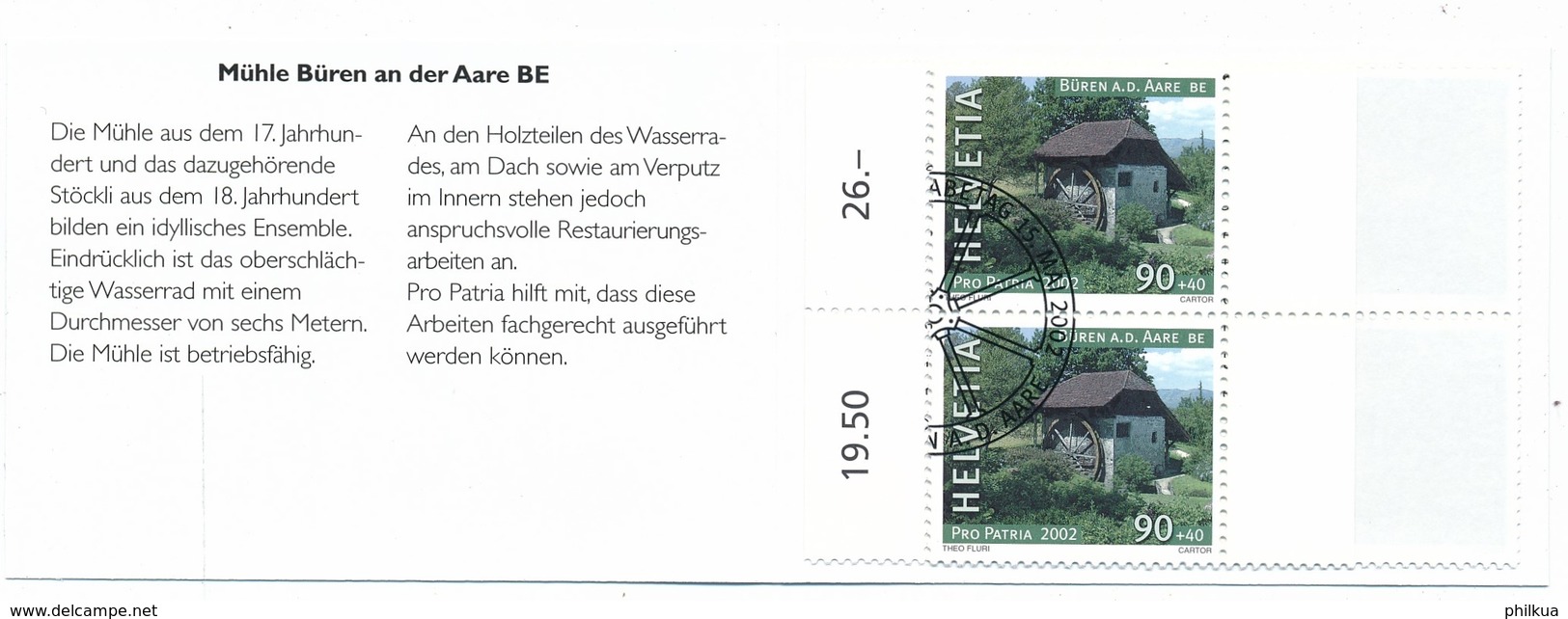 2002 Pro Patria Nr. 14 - Büren A. D. Aare - ET Gestempelt - Neuwertig - Komplett - Markenheftchen