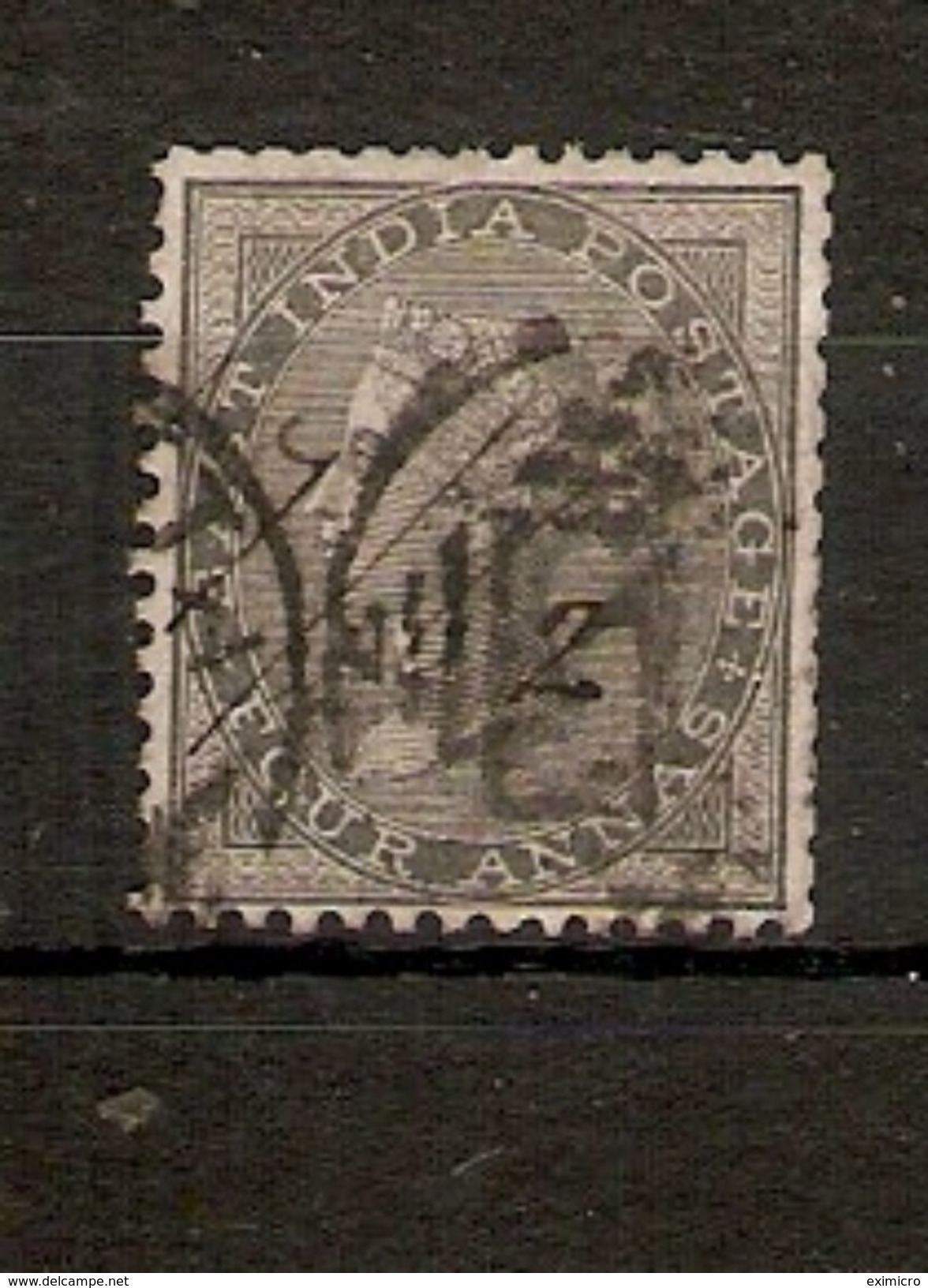 INDIA 1856 4a GREY - BLACK SG 46 NO WATERMARK FINE USED Cat £5.50 - 1854 East India Company Administration
