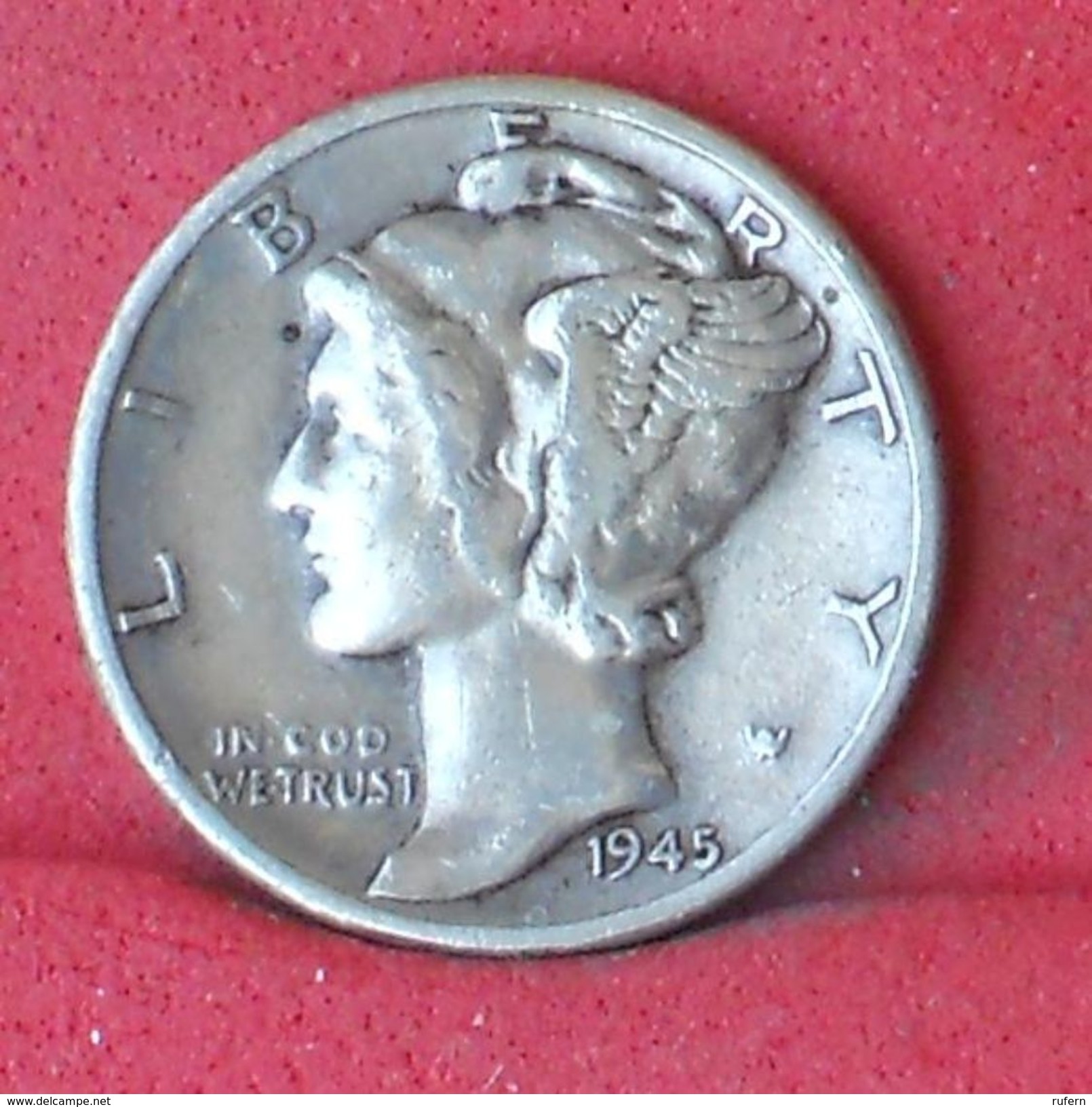 USA 1 DIME 1945 - 2,5 GRS 0,900 SILVER KM# 140 - (Nº18707) - 1916-1945: Mercury