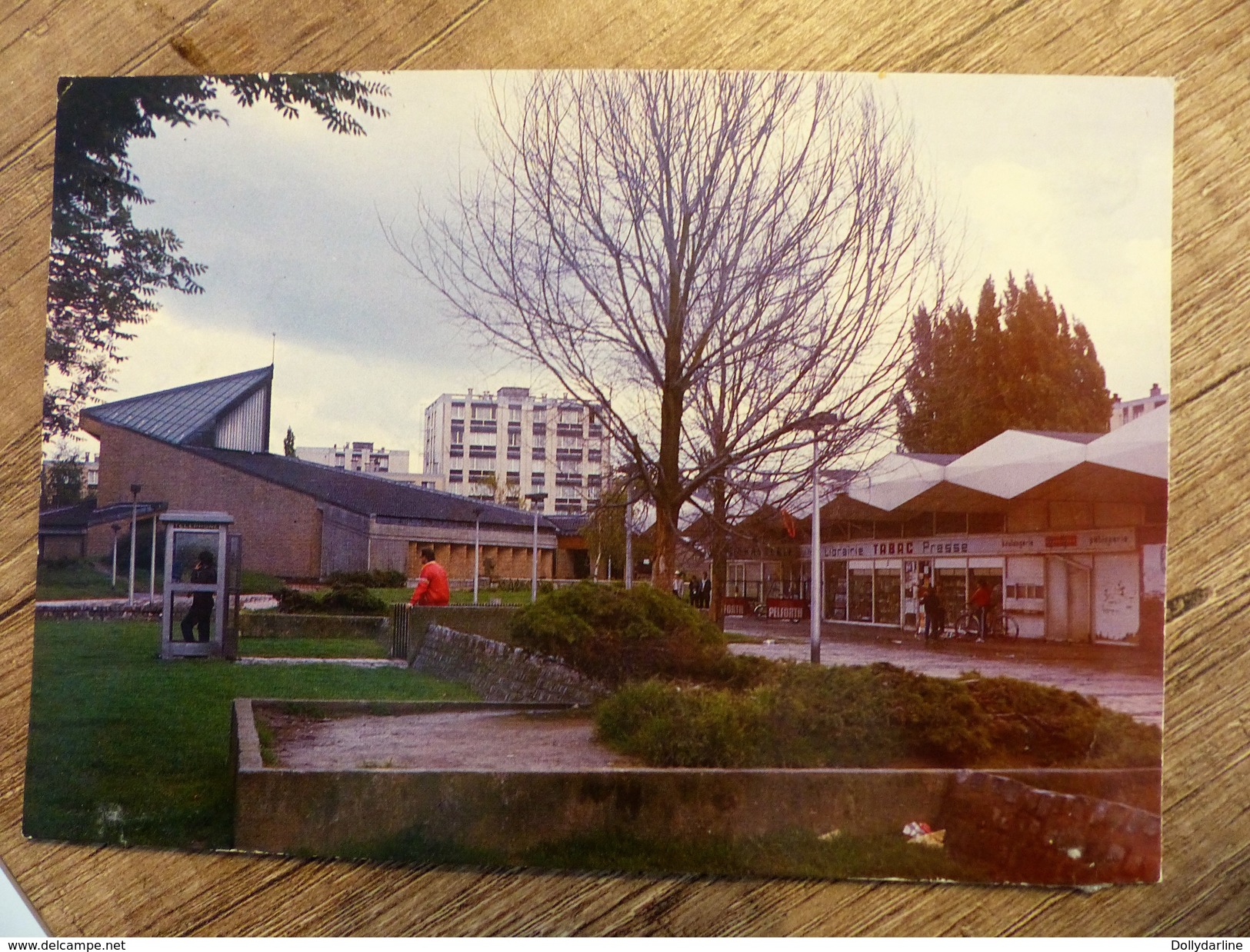 CPSM LOOS Le CENTRE Commercial Des Oliveaux Eglise De La Trinité 59 NORD Ecrite Animée - Loos Les Lille