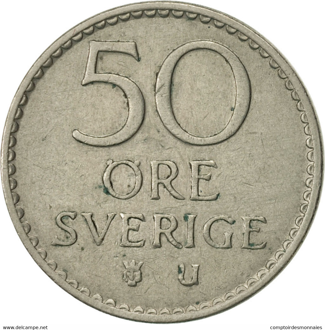 Monnaie, Suède, Gustaf VI, 50 Öre, 1965, TTB+, Copper-nickel, KM:837 - Suède