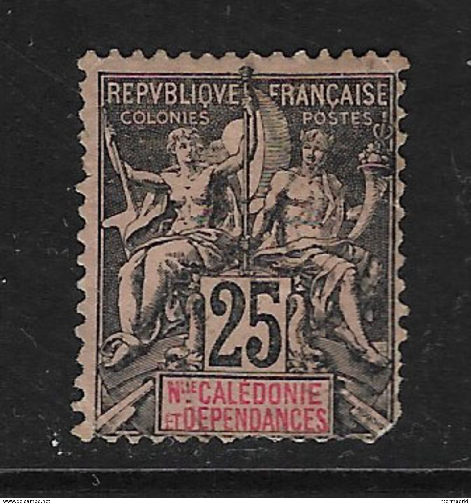 NUEVA CALEDONIA FRANCESA - CLASICO. Yvert Nº 48 Nuevo Y Defectuoso - Unused Stamps