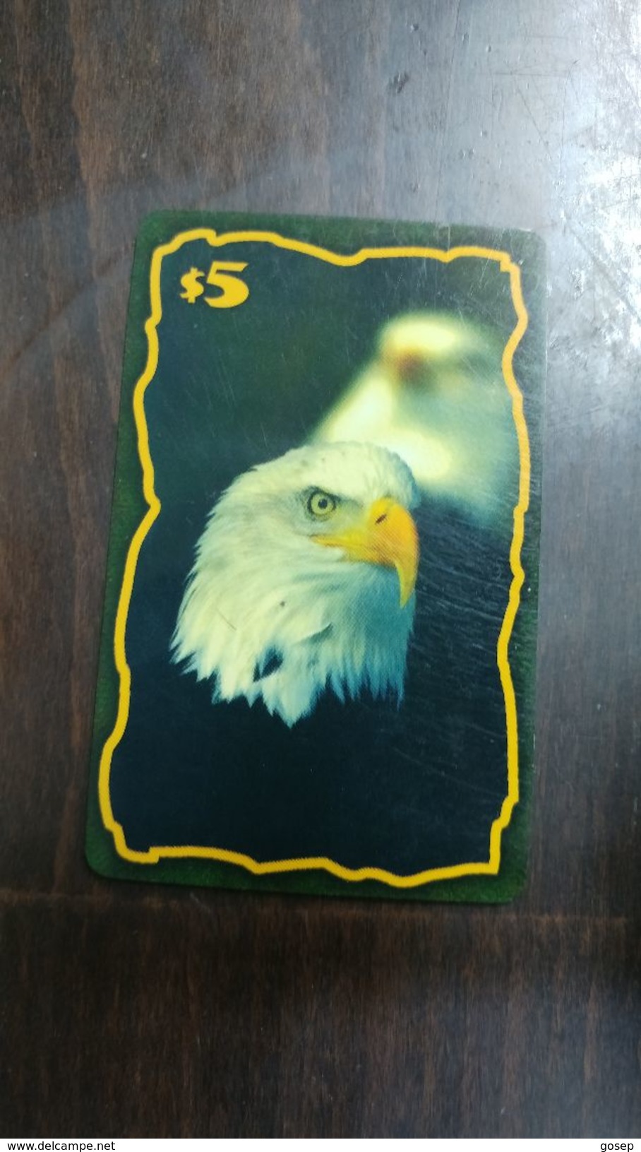 U.s.a-karis Communications Prepiad Card($5)-(594/1000used Card+1card Prepiad - Eagles & Birds Of Prey