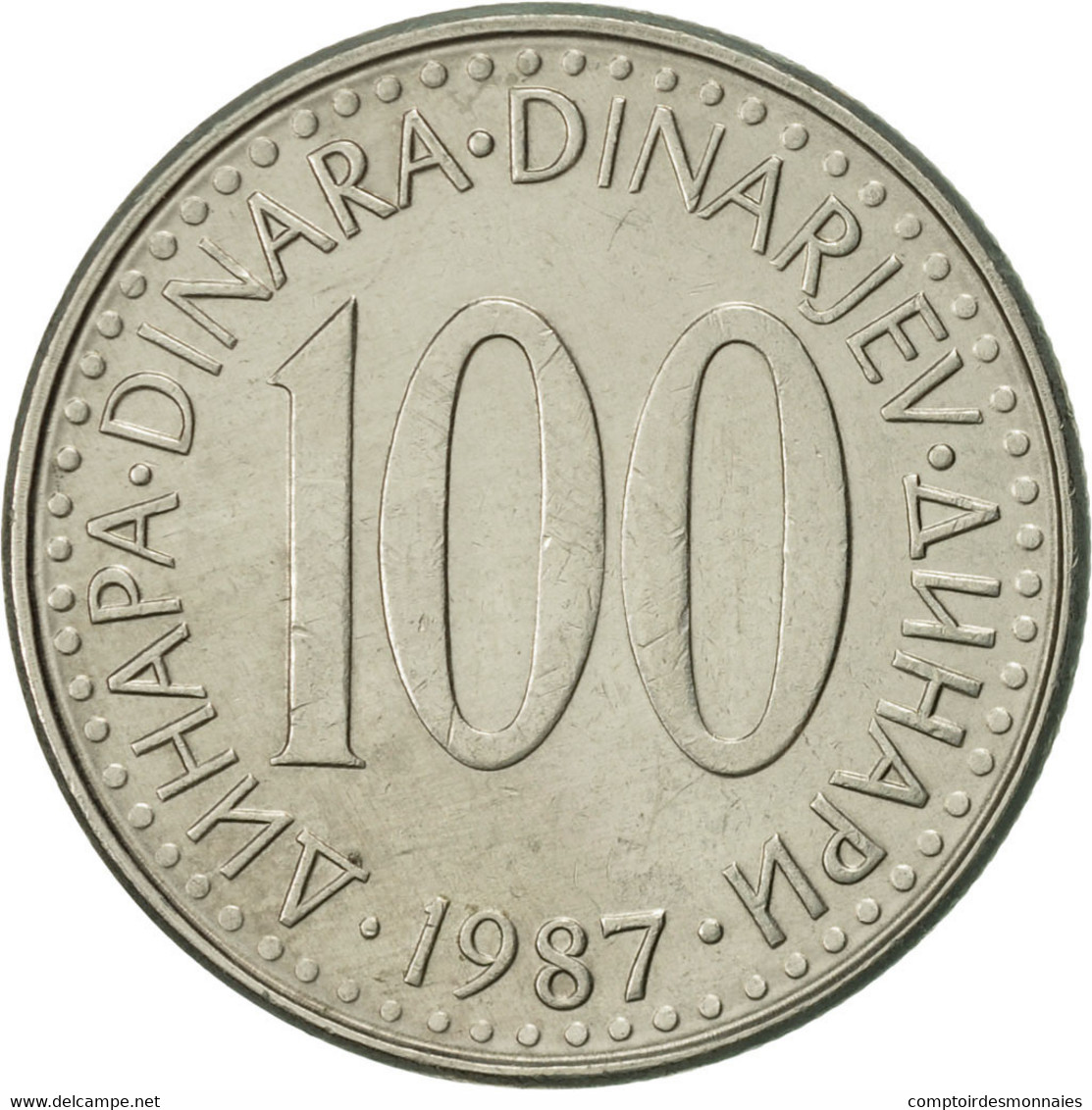 Monnaie, Yougoslavie, 100 Dinara, 1987, SUP, Copper-Nickel-Zinc, KM:114 - Joegoslavië