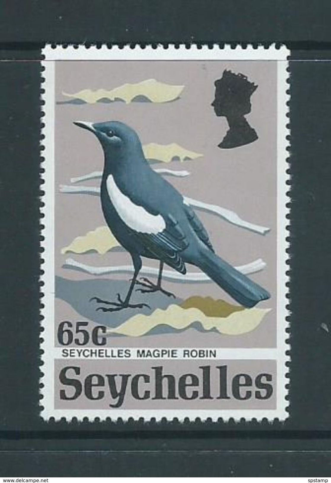 Seychelles 1972 Rare Birds 65c Magpie Robin MNH - Seychelles (...-1976)