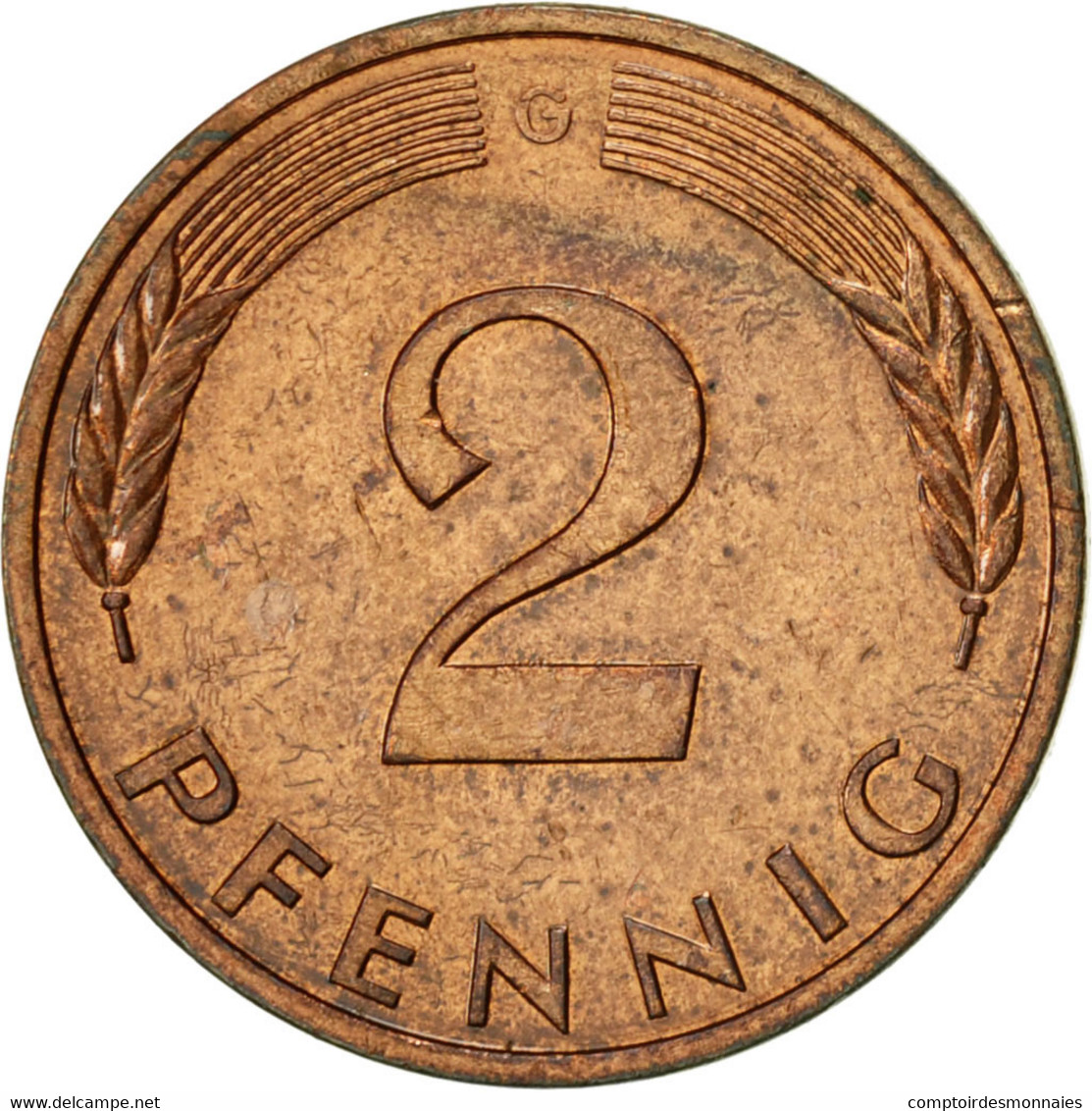 Monnaie, République Fédérale Allemande, 2 Pfennig, 1979, Karlsruhe, TTB+ - 2 Pfennig