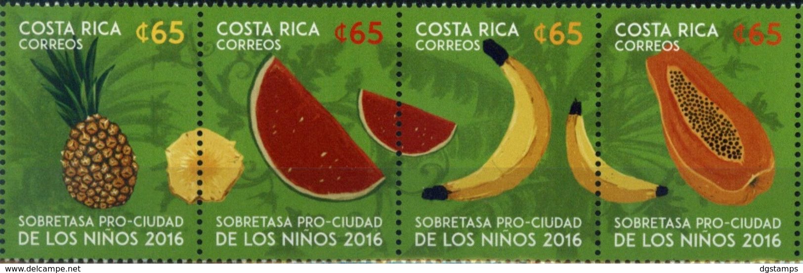 Costa Rica 2016 ** Pro Ciudad De Los Niños. Frutas. See Desc. - Costa Rica