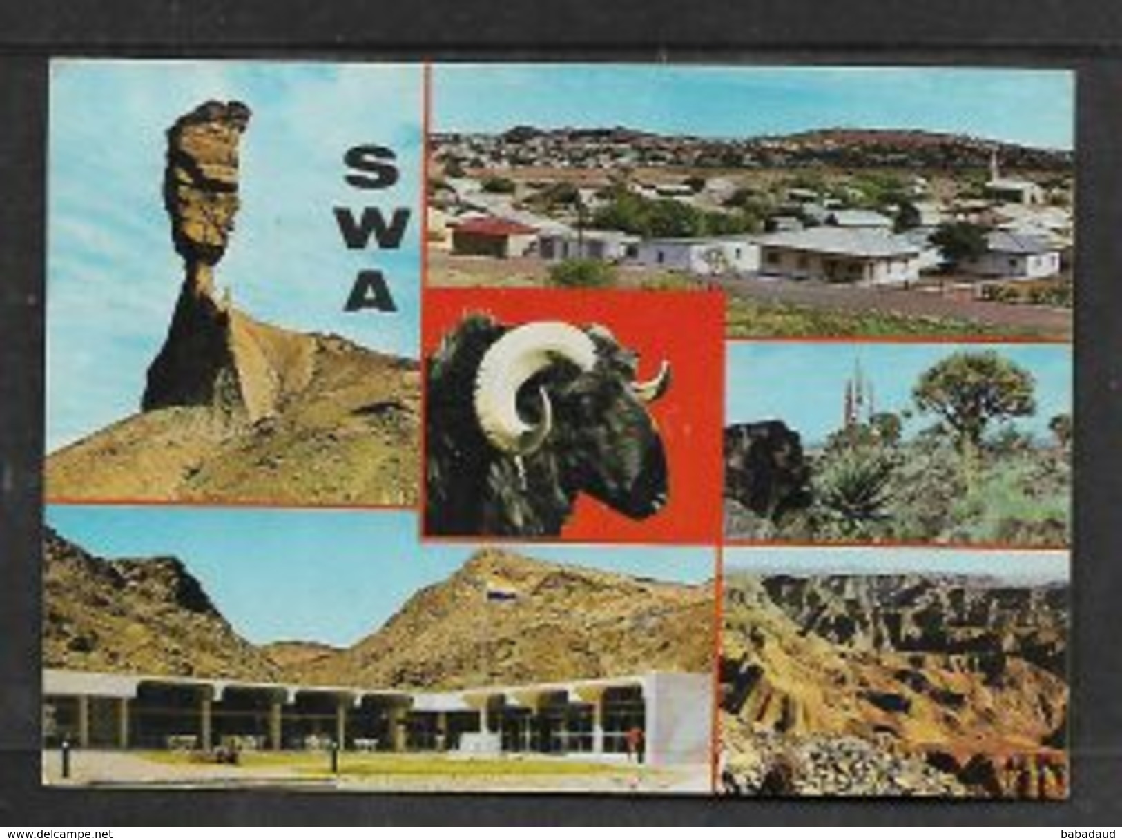 South West Africa, Mukurob Multi View, Used WINDHOEK 1984 > S.Africa - Namibia