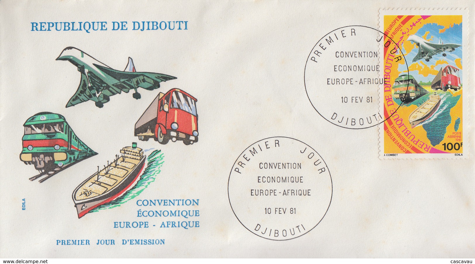 Enveloppe  FDC  1er  Jour   DJIBOUTI    Convention  Economique  EUROPE - AFRIQUE   1981 - Djibouti (1977-...)