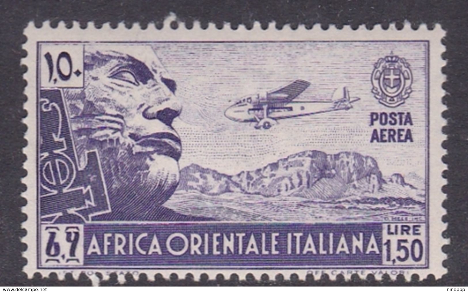 Italy-Colonies And Territories-Italian Eastern Africa AP6 1938 Air Post 1,50 Violet MH - General Issues