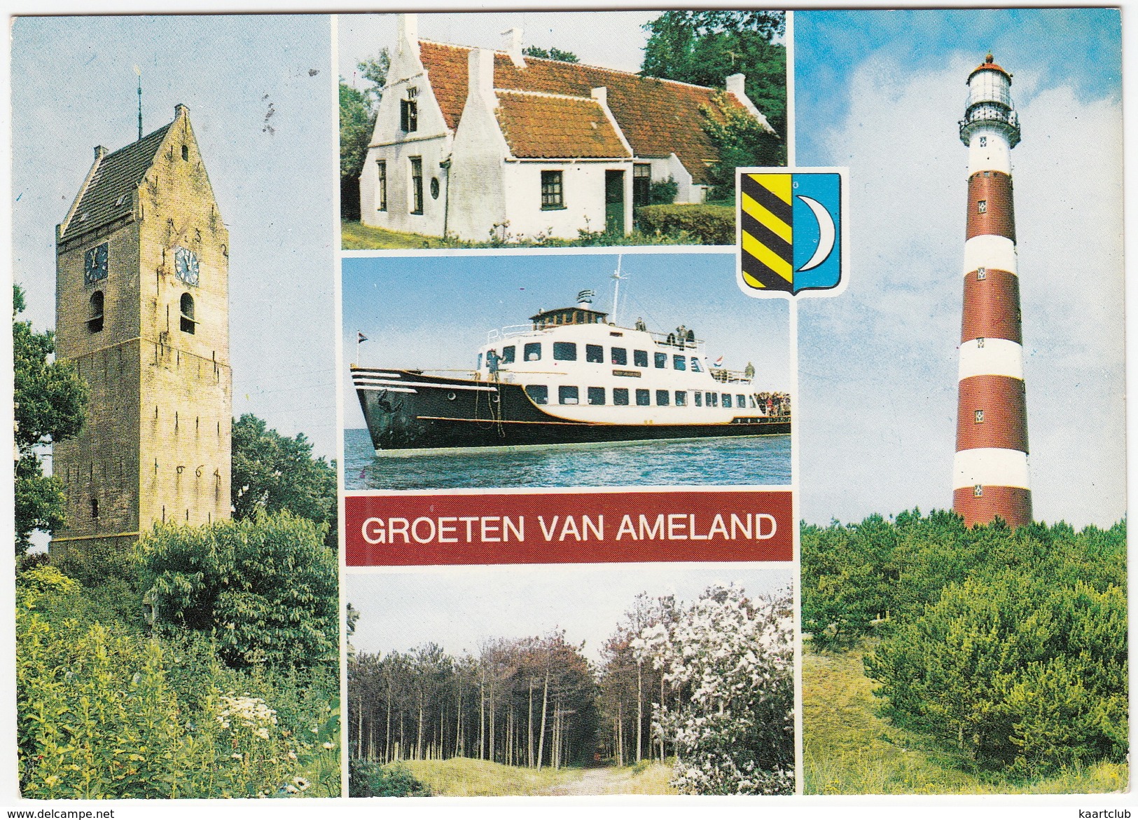 Groeten Van Ameland  -  O.a. Veerboot En Vuurtoren/Phare -  (Nederland/Holland) - Ameland