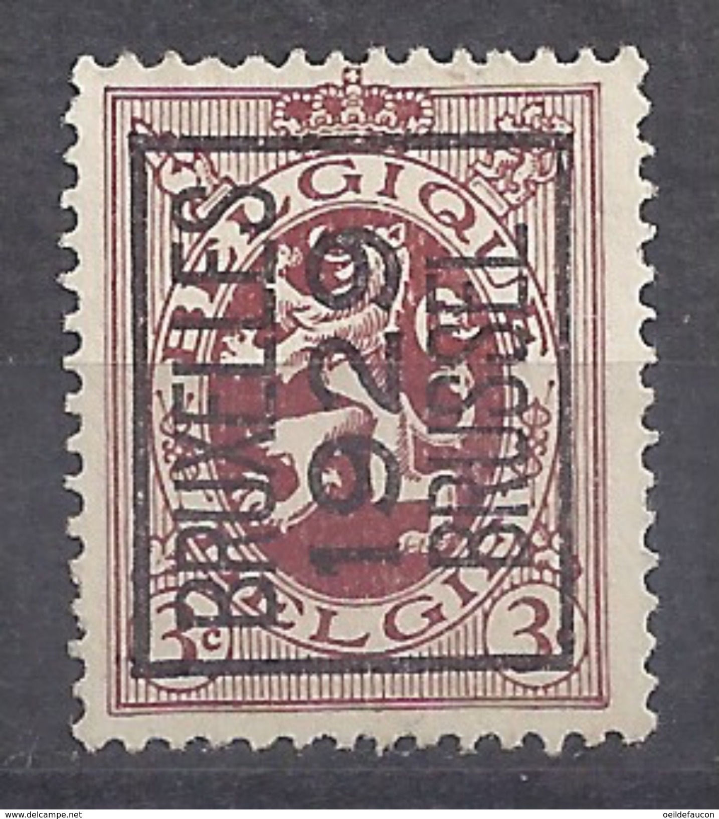BELGIQUE- COB - S/timbre 278 - BRUXELLES-BRUSSEL 1929 - Typos 1929-37 (Lion Héraldique)