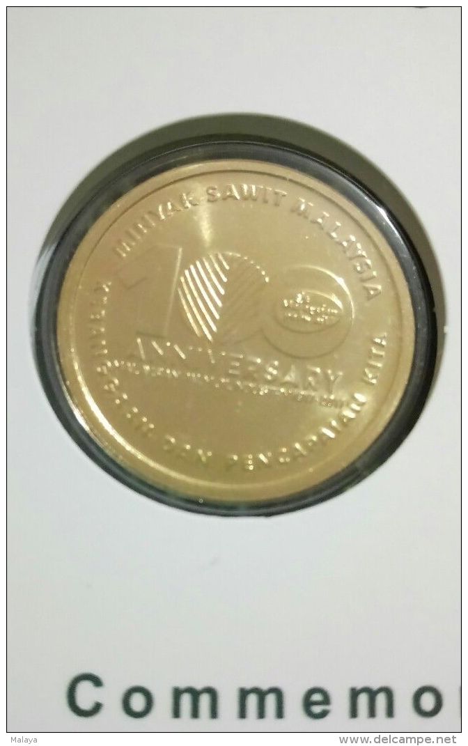 MALAYSIA 2017 100TH ANNIV OF THE MALAYSIAN PALM OIL NORDIC GOLD COIN (B.U.) plant