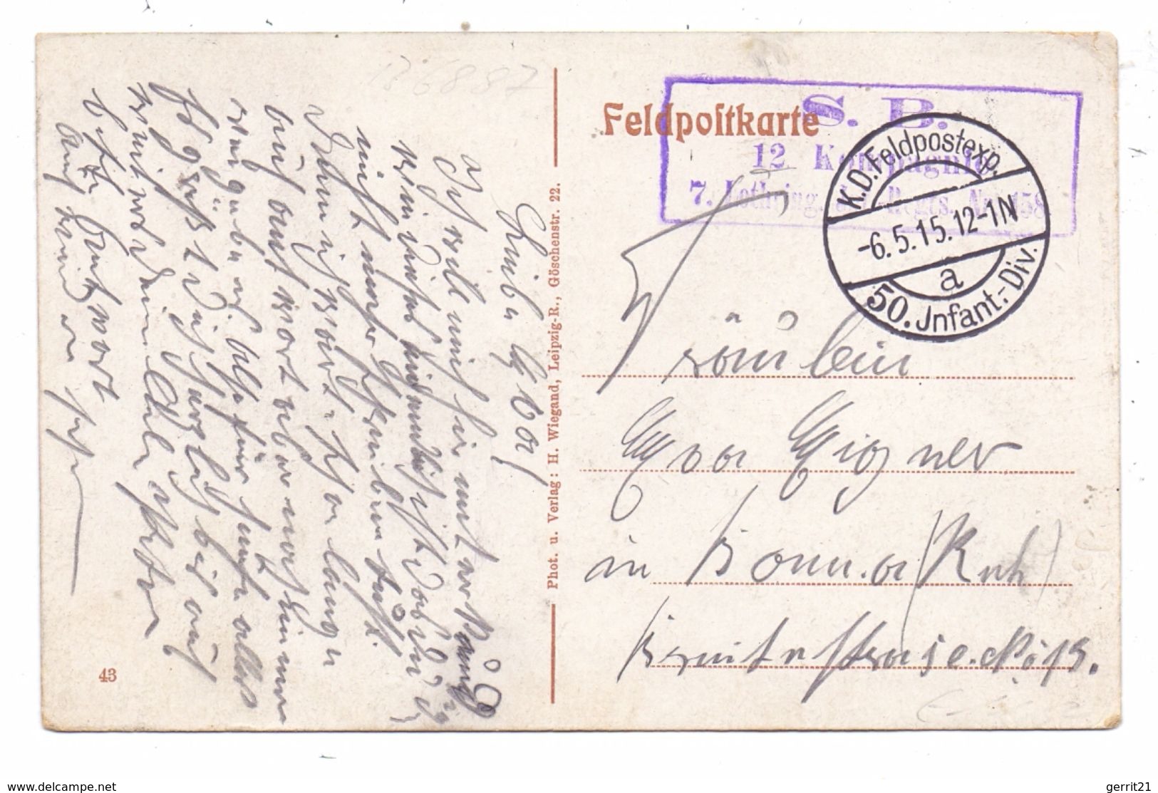 B 6887 HERBEUMONT, 1. Weltkrieg, Zerstörungen, 1915, Deutsche Feldpost - Herbeumont