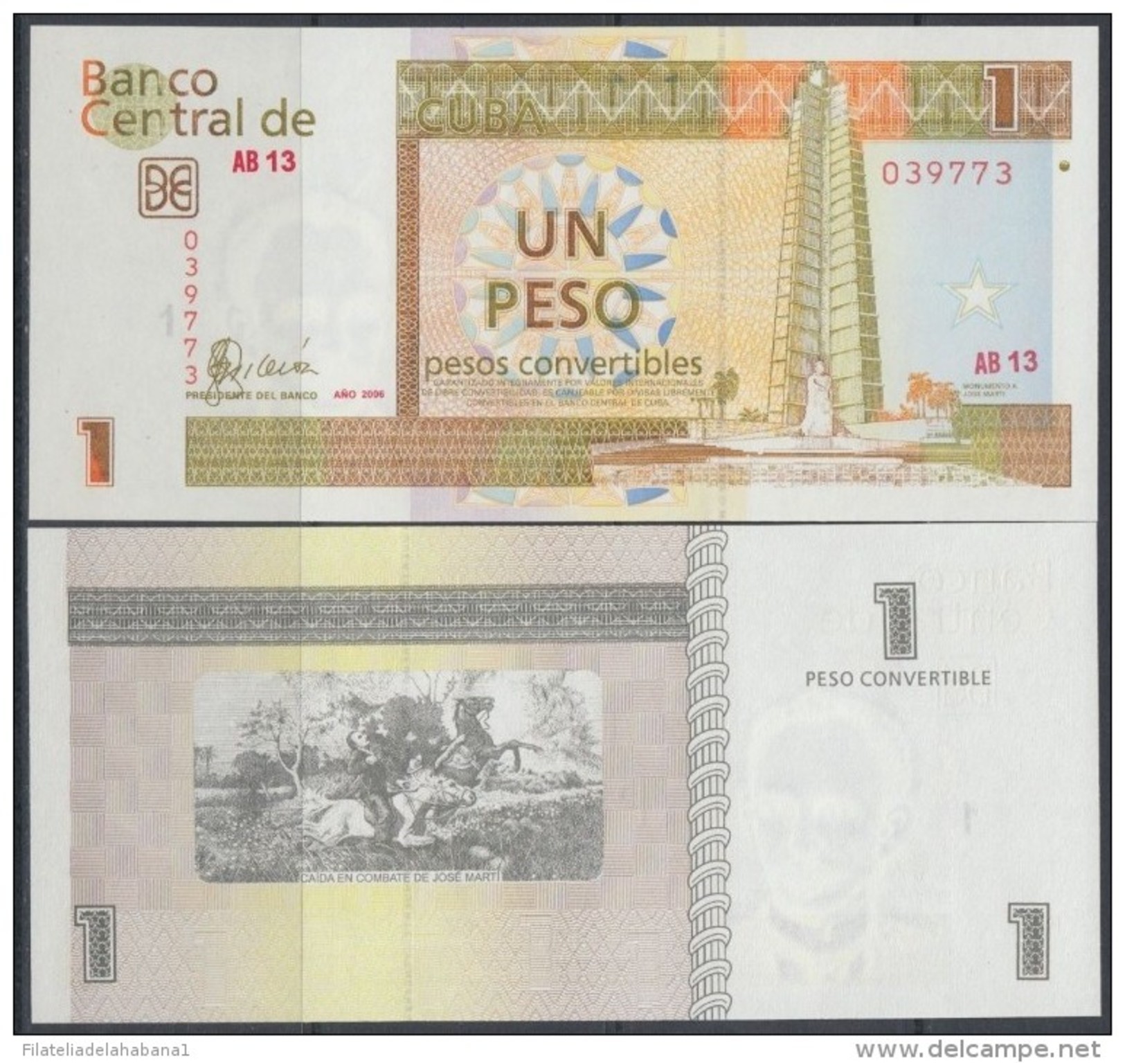 2006-BK-100 CUBA 2006 1 CUC. UNC. - Cuba