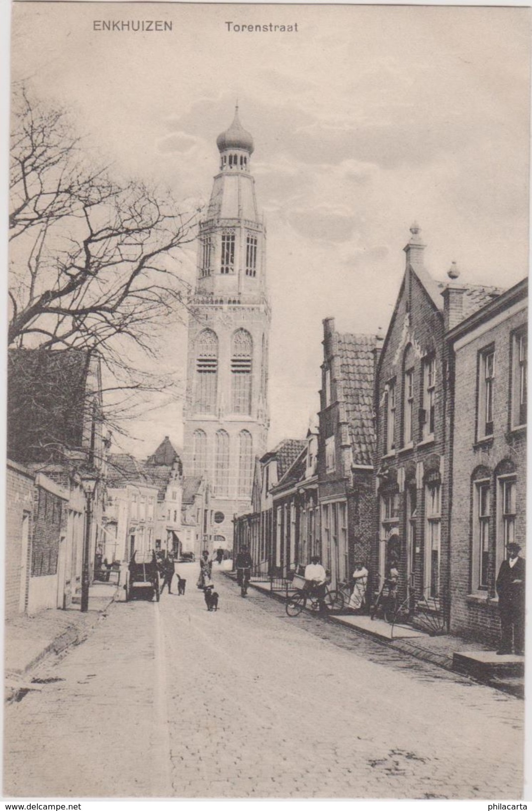 Enkhuizen - Torenstraat Met Volk - Begin 1900 - Enkhuizen
