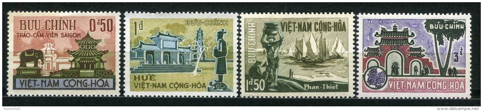 VIETNAM DU SUD ( POSTE ) : Y&amp;T N°  250/253  TIMBRES  NEUFS  SANS  TRACE  DE  CHARNIERE , A  VOIR . - Vietnam