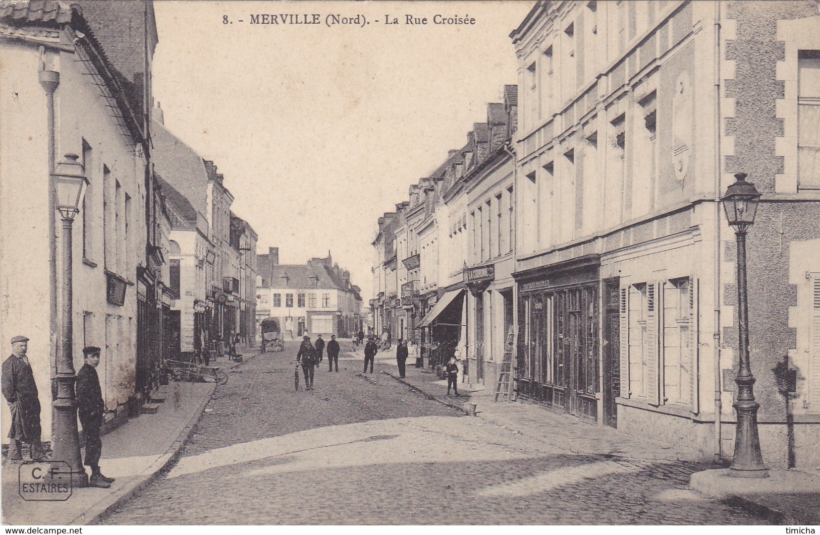 (16)   MERVILLE - La Rue Centrale - Merville