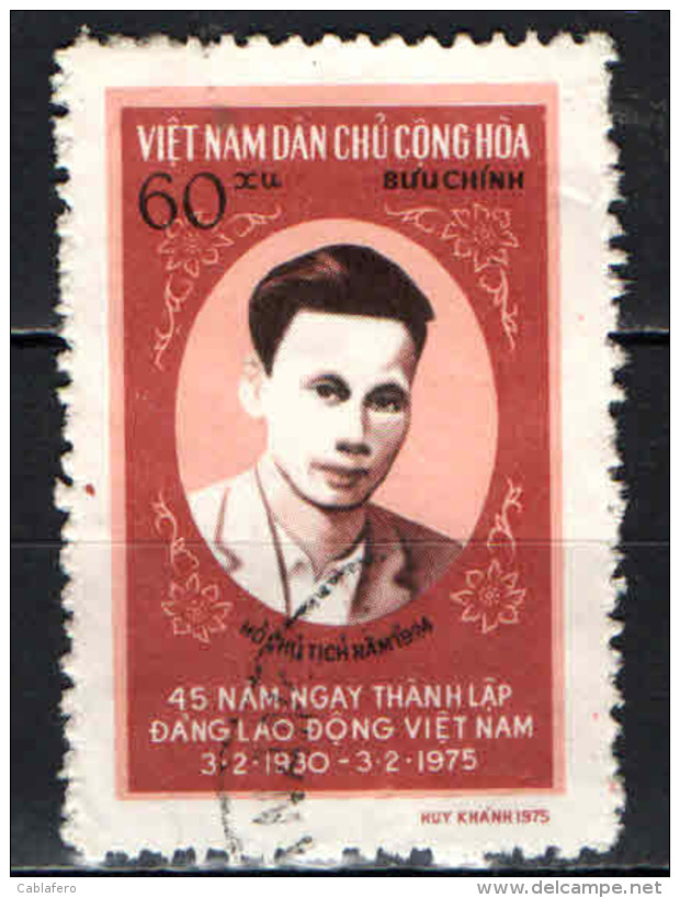 VIETNAM DEL NORD - 1975 - HO CHI MINH NEL 1924 - USATO - Viêt-Nam