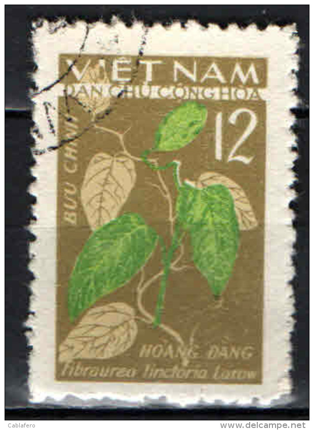 VIETNAM DEL NORD - 1963 - Fibraurea Tinctoria - USATO - Vietnam