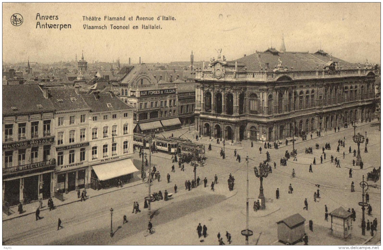 BELGIQUE - ANVERS - ANTWERPEN - Théâtre Flamand Et Avenue D'Italie - Vlaamsh Tooneel En Italialei. - Antwerpen