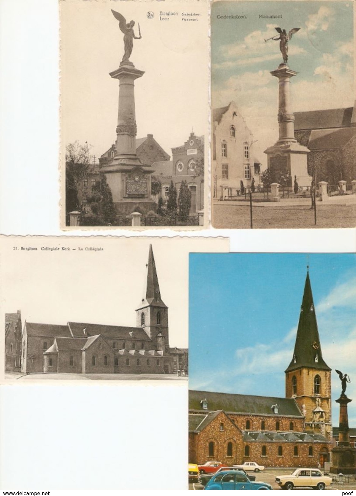 Borgloon : Monument 1ste WO 1914 - 1918  ( 4 Kaarten) - Borgloon